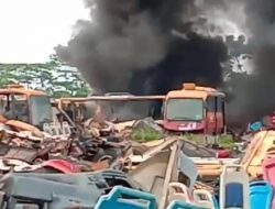 Gudang Bus Transjakarta di Dramaga Terbakar, 12 Armada Damkar Dikerahkan