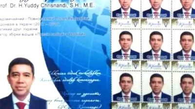 SMSI Apresiasi Peluncuran Perangko Ukraina Bergambar Dubes Yuddy Chrisnandi