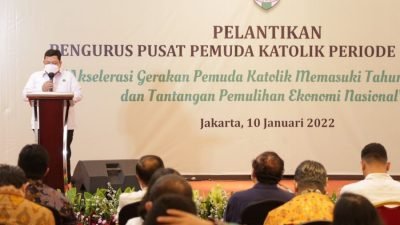 Menag Ajak Pemuda Katolik Jadi Garda Terdepan Kawal Moderasi Beragama