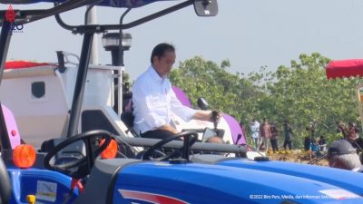 Jokowi Luncurkan Food Estate Berbasis Mangga dan Taksi Alsintan di Gresik