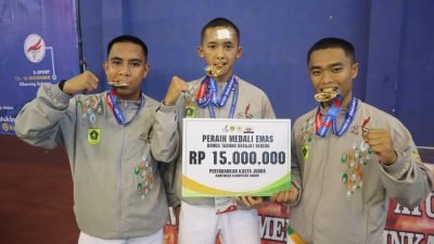 Cabor Tarung Derajat Kabupaten Bogor Sabet Dua Medali Emas pada Porprov XIV Jabar