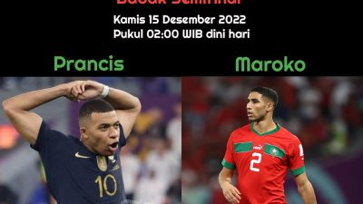 Prediksi Prancis vs Maroko di Piala Dunia 2022: Les Bleus Selangkah di Final?