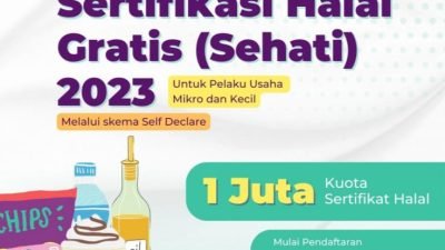 Telah Dibuka 1 Juta Kuota Sertifikasi Halal Gratis 2023, Ini Syaratnya