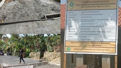 Kacau! Proyek Peningkatan Jalan Mengker-Gunung Batu Diduga Dikerjakan Tanpa Rangka Besi