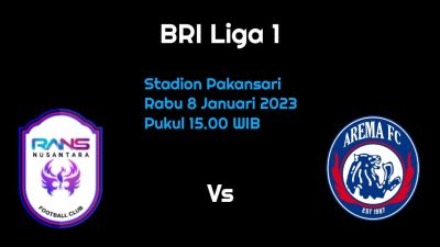 Prediksi RANS Nusantara FC vs Arema FC di BRI Liga 1: Laga Seru di Pakansari