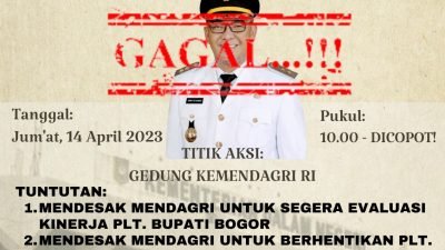 Dinilai Gagal, SAMPBO Desak Mendagri Copot Plt Bupati Bogor Iwan Setiawan