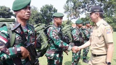 Dedie Rachim Lepas 350 Prajurit Satgas Pamtas Perbatasan RI-Malaysia, Ini Pesannya