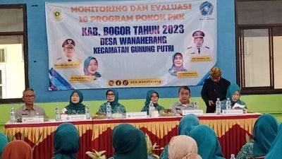 Tim TP-PKK Kabupaten Bogor Monev 5 Program Prioritas PKK Desa Wanaherang