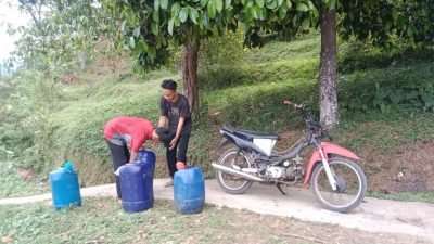 Kekeringan, Warga Dua Desa di Sukajaya Ini Terpaksa Gunakan Air Sawah