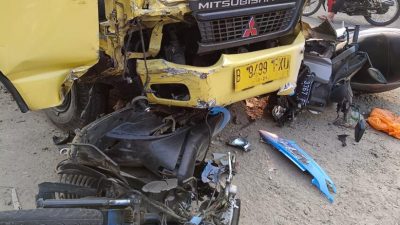 Ngantuk, Sopir Truk Tabrak 4 Motor di Klapanunggal, 1 Orang Tewas