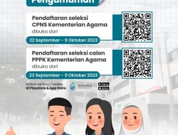 Buruan Daftar, Kemenag Buka Pendaftaran Seleksi CPNS dan PPPK Hingga 9 Oktober 2023