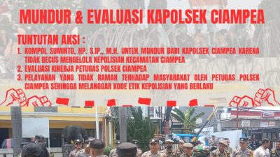 Mahasiswa Tuntut Kapolsek Ciampea Mundur dari Jabatannya, Ini Gara-garanya