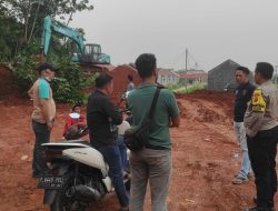 Ngaku Hanya Perataan, Galian Bodong Situsari di Tutup Polsek Cileungsi
