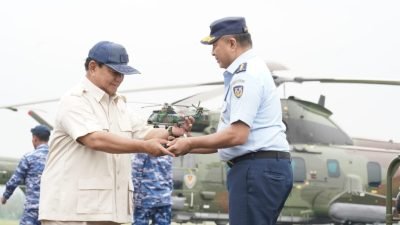 Menhan Prabowo Serahkan 8 Unit Helikopter H225M ke TNI AU Lanud Atang Sendjaja