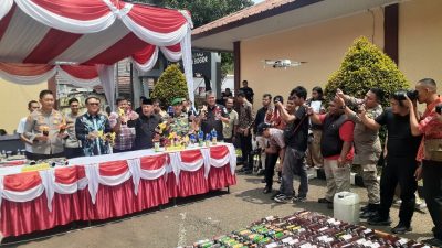 Jelang Tahun Baru 2024, Polres Bogor Musnahkan 30 Ribu Lebih Miras Hasil Operasi Pekat