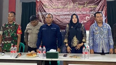 Sekretaris DPRD Yunita Mustika Putri Hadiri Pelantikan KPPS Desa Puspasari, Ikut Tanam Pohon dan Bersihkan Sampah