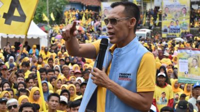 Kampanye Akbar Pileg dan Pilpres Partai Golkar di Sukajaya Diserbu Ribuan Warga