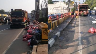 Waduh!!! Jalan Raya Parung jadi Incaran Tempat Buang Sampah Warga Depok