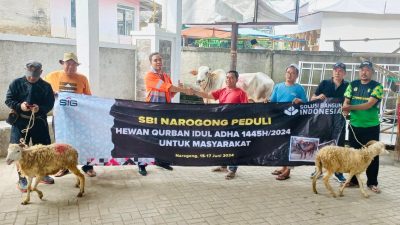 Berbagi Berkah Idul Adha 1445H, SBI Pabrik Narogong Salurkan 27 Hewan Kurban