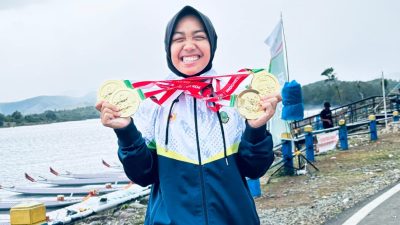 Spektakuler! Aisyah Alzuba Alumni PPOPM Kabupaten Bogor Sabet 4 Medali Emas PON 2024