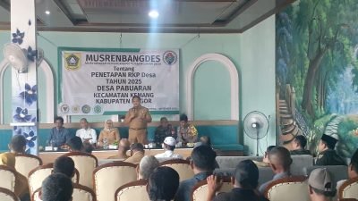 Desa Pabuaran Kemang Gelar Musrenbangdes RKPDes 2025, Ini Skala Priotasnya