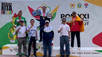 Berhasil Pecahkan Rekor PON, Halomoan Sabet Emas 400 Meter Gawang Putra