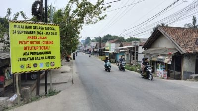 Dear Pengendara!!! Imbas Pembangunan Jembatan Kongsi Ciseeng, Jalan Menuju Parung dan Gunungsindur Bakal Dialihkan, Ini Rutenya