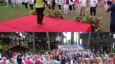 Cabup Bogor Rudy Susmanto Senam Sehat bersama Warga Ciawi