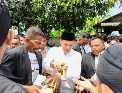 Makan Siang dan Susu Gratis jadi Program Rutin saat Paslon Rudy Susmanto-Jaro Ade saat Sapa Warga