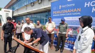 Nathabumi Bantu Bea Cukai Bogor Musnahkan Barang Hasil Penindakan