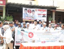 Sapa Warga Kelurahan Pabuaran, Cabup Bogor Rudy Susmanto Berikan Bantuan Semen 400 Sak dan 2 Truk Molen Beton