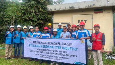 Sambut Nataru 2024, PLN UP3 Gunung Putri Sukses Tambah Daya Listrik PT Elang Perdana Tyre