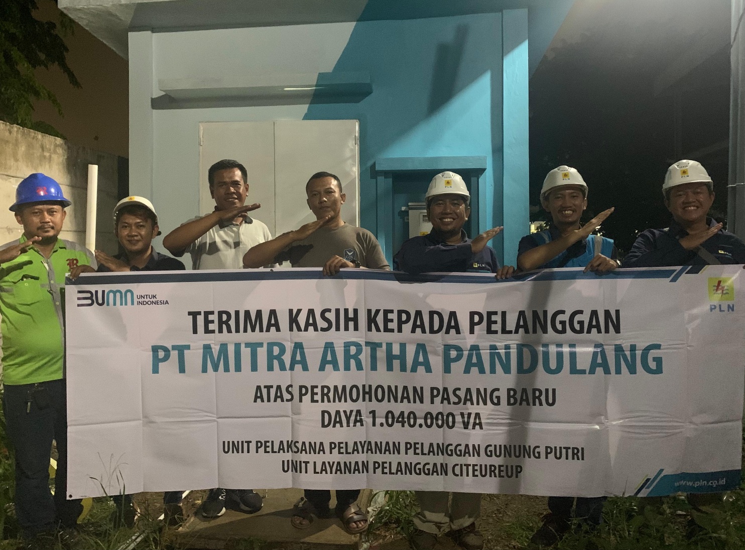 Dukung Industri Alat Kesehatan Nasional, PLN UP3 Gunung Putri Sambung Baru Daya 1.040.000 VA untuk PT Mitra Artha Pandulang