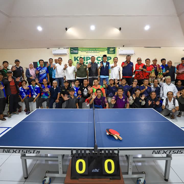 Kolaborasi Masjid Pemberdaya Gelar Kejuaraan Tenis Meja KMP Cup I Tahun 2025