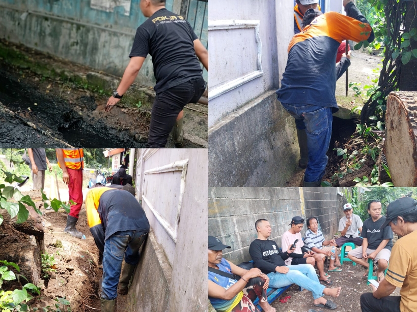 Meski Belum Dilantik, Ketua RW 10 Desa Cicadas Gagas Kerja Bakti Bersihan Drinase di Lingkungan Warga