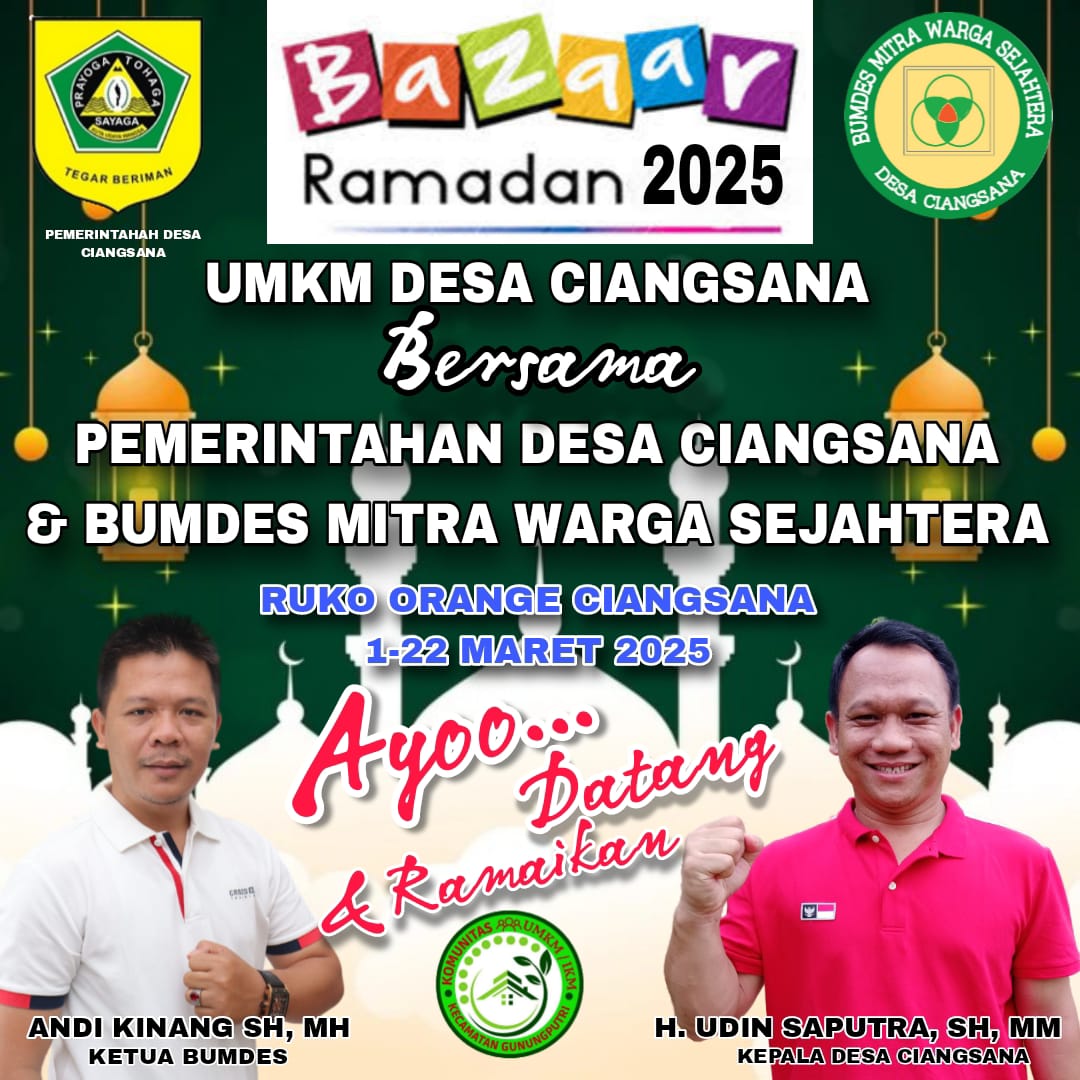 Buka Peluang Bagi Pelaku UMKM, Pemdes Ciangsana Adakan Bazar Selama Ramadhan