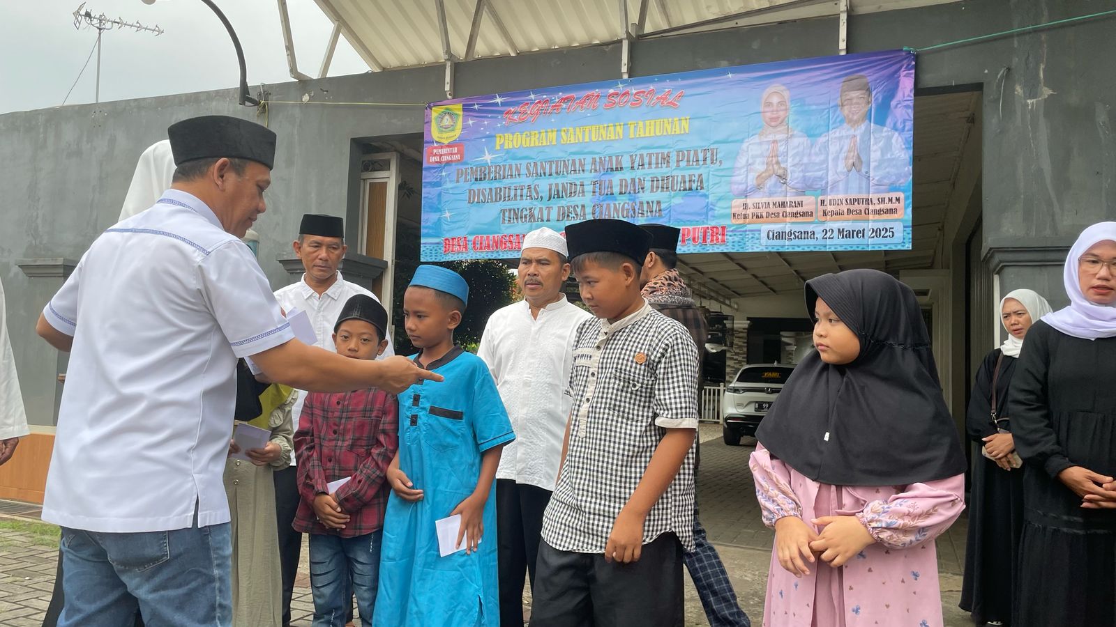 Pemdes Ciangsana Santuni 325 Anak Yatim dan Dhuafa, Udin Saputra: Agenda Rutin Setiap Tahun