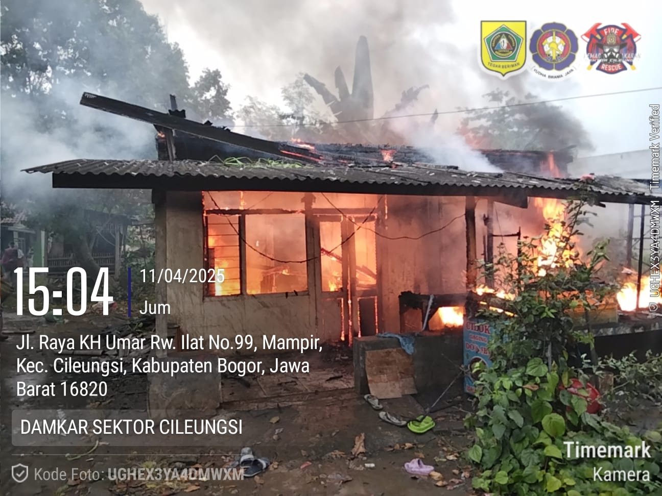 1 Unit Rumah di Cileungsi Ludes Terbakar Imbas Korsleting Listrik, Kerugian Capai Rp 100 Juta