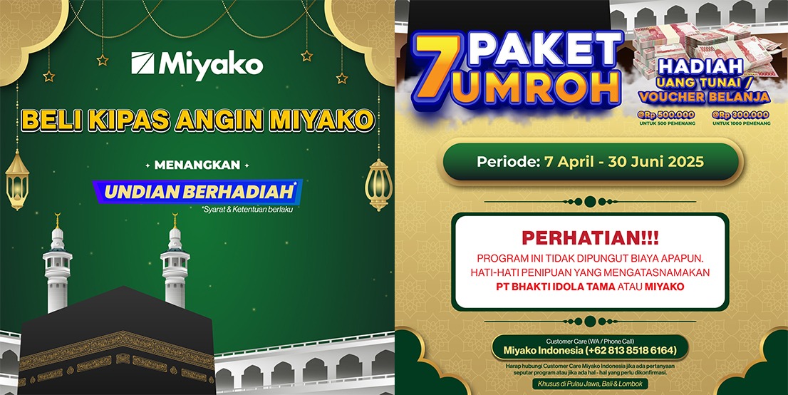 Wujud Apresiasi untuk Pelanggan Setia, Miyako Beri Hadiah Umroh Gratis
