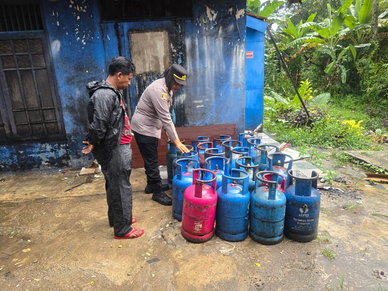Ungkap Praktik Pengoplos LPG, Polsek Dramaga Berhasil Sita Ratusan Tabung Gas dan 1 Terduga Pelaku