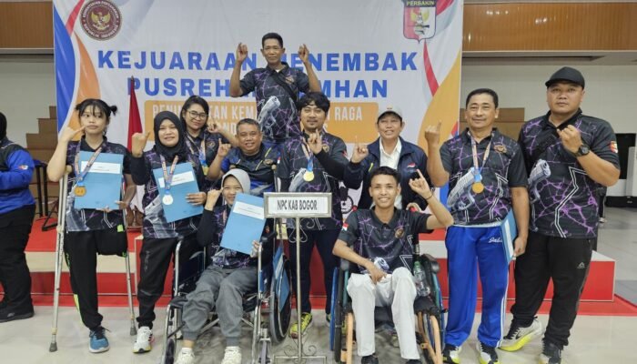 Kembali Berikan Kebahagiaan, NPCI Kabupaten Bogor Juara Umum Menembak Disabilitas Pusrehab Kemhan 2025