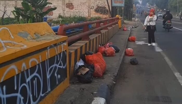 Jembatan Perbatasan Parung-Depok Surganya Pelaku Pembuang Sampah Liar, Warga: Bagen Kita Doain Mandul