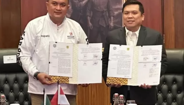 Teken MoU dengan PT Surya Arsa Anggabaya, Bupati Rudy Susmanto Tata Ulang Taman KNPI Cileungsi