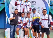 Tim Tenis Beregu Putra Kabupaten Bogor Raih Medali Emas Tenis Beregu Putra di Popda Jabar 2025
