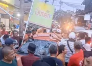 Kabur Usai Diduga Tabrak Sejumlah Kendaraan, Pengemudi Mobil di Sukaraja Diamuk Massa