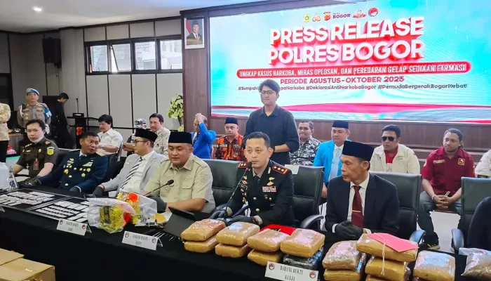 Agustus-Oktober 2025, Polres Bogor Bongkar 114 Kasus Narkoba dan Ringkus 155 Tersangka