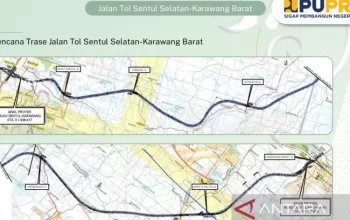 Kementerian Pekerjaan Umum (PU) akan melelang proyek pembangunan Tol Sentul Selatan (Bogor) – Karawang Barat, senilai Rp34,75 triliun, dalam waktu dekat ini.
