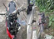 Gagal Salip Truk, 2 Pemotor Asal Sukabumi Tabrakan di Jalan Raya Ciawi