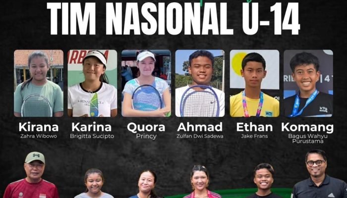 Lolos Tahapan Seleksi Nasional, 6 Petenis Masuk Timnas Indonesia KU-14