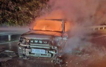 Balap Liar Berujung Kebakaran Mobil di Tol Jagorawi, 2 Orang Alami Luka Bakar